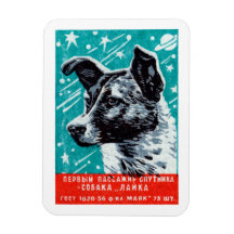 Laika 1957 utrymmehunden rektangulära magneter