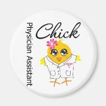 Läkareassistentchick v2 magnet för kylskåp