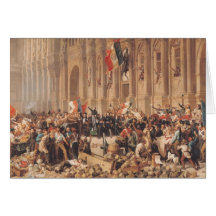 Lamartine utskottsvaror den röda flagga i 1848 kort