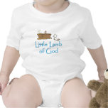 Lamb av guden (blått) body för baby