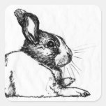 Lance den Unamused Bunnehen Fyrkantigt Klistermärke