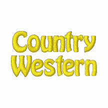 Land & western musik broderad munkjacka