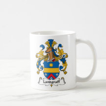 Landgraff familjvapensköld kaffe koppar