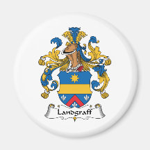 Landgraff familjvapensköld magnet för kylskåp