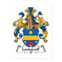 Landgraff familjvapensköld vykort