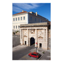 Landgrinden till den gammala staden av Zadar Foton