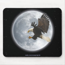 Landningörn & måne inspirera Mousepad Musmatta