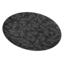 Landtemasvarten syr mönster pläterar dinner plates
