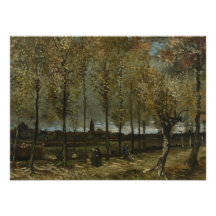 Lane med Poplars av Van Gogh Fotokonst