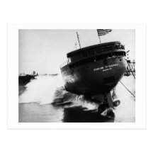 Lansering av Edmunden Fitzgerald 6-8-1958 (#2) Vykort
