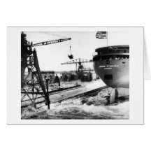 Lansering av Edmunden Fitzgerald 6-8-1958 (#5) Hälsnings Kort