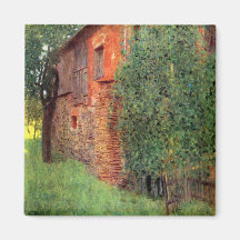 Lantbrukarhem i kammare i Attersee av Gustav Klimt Kylskåps Magneter