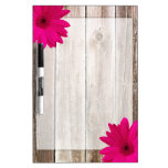 Lantligt ladugårdträ för rosa daisy dry erase boards