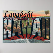 Lapakahi parkerar statligt historiskt, Hawaii Affisch