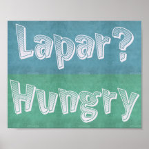 Lapar/hungrigt? Affischer