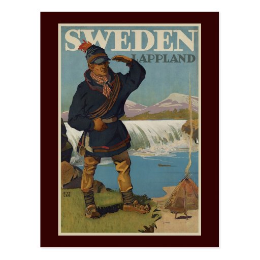 Lappland sverige vykort