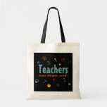 Lärare gör barn räkningstoto att hänga lös tote bag