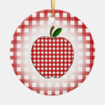 Lärarejulprydnad - röda Gignham Apple Julgransdekoration