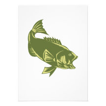 largemouth bas- banhoppning anpassade tillkännagivande