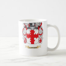 Larsen vapensköld (familjvapenskölden) kaffe kopp
