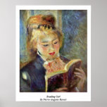 Läs- flicka vid Pierre-Auguste Renoir Affischer