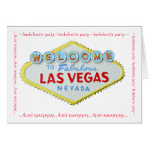 Las Vegas Bachelorette partyinbjudan Hälsningskort