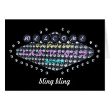 Las Vegas bling bling kort med diamanter