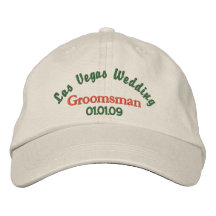 Las Vegas bröllop - Groomsman Broderade Baseball Kepsar