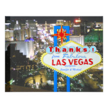 Las Vegas bröllop tackar dig fotokortet Skräddarsydda Inbjudan