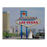 Las Vegas brud- & brudgumbröllopvykort