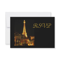 Las Vegas Eiffel står hög RSVP-kortet