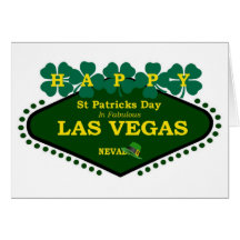 Las Vegas lyckligt St Patrick dagkort