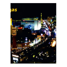 Las Vegas remsan på natten Vykort