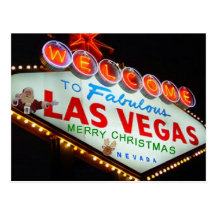 Las Vegas Santa/rengod julvykort