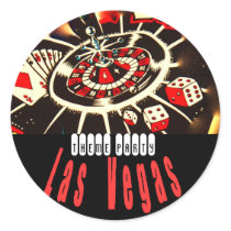 Las Vegas temaparti Runda Klistermärken
