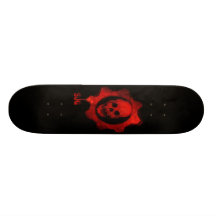 Läskig döskalle skateboard