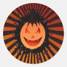 Läskig Halloween pumpa Klistermärken