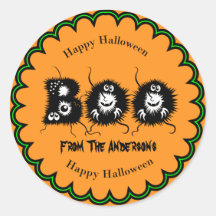 Läskig klistermärke för Halloween bu