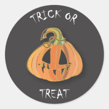 Läskig pumpaHalloween klistermärke