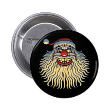 Läskig Santa clown Pins