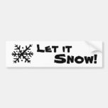Låt det snöa flyta snowflaken bildekaler