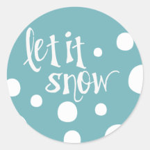 låt det snöa! klistermärke
