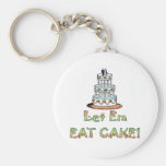 Låt Em äta tårtan som gifta sig Keychain Nyckelring