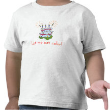 Låt mig äta (den röda) tårtan, tee shirts
