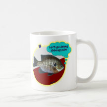 Låt oss gå att fiska sonsonen kaffe kopp