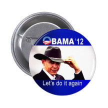 Låt oss göra det igen! Cowboy Barack Obama 2012 Pins