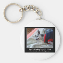 Lat Unfocused hund Nyckel Ringar