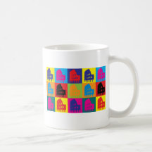 Latinsk popkonst kaffe kopp