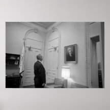 LBJ tittar FDR -- Amerikansk historia Affischer