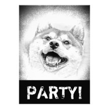 Le den Shiba Inu hunden Anpassningsbara Inbjudningskort